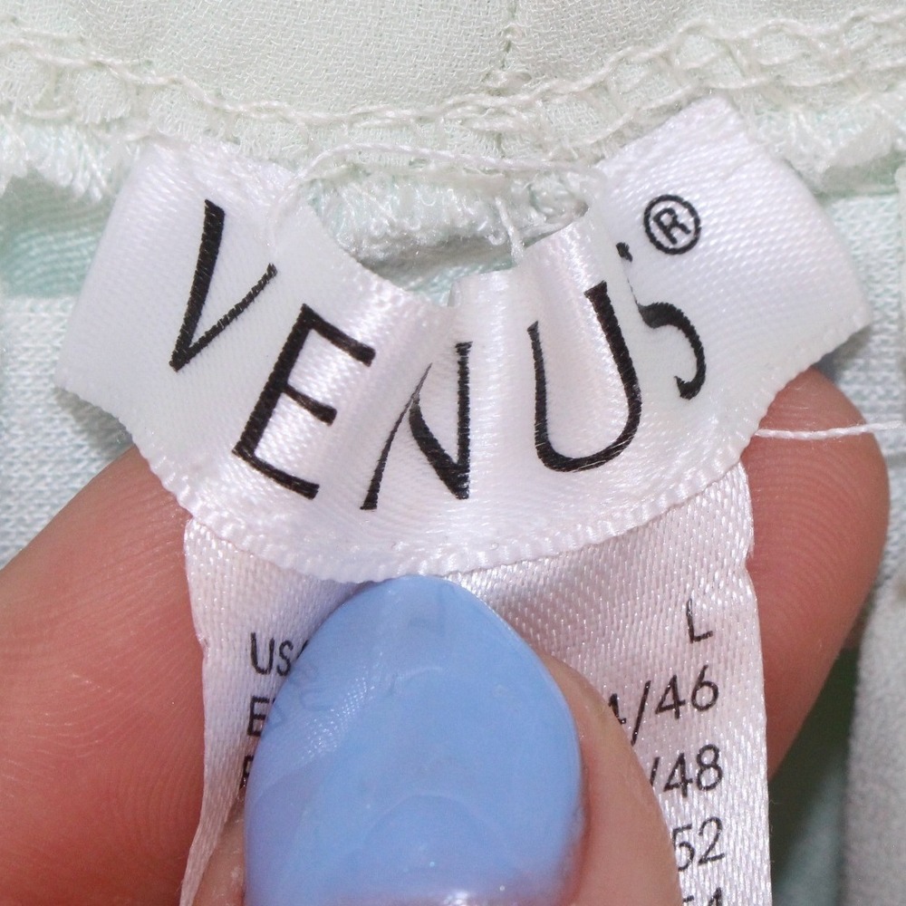 Venus Halter Top High-Low Keyhole Neck Layered Tunic Size L Mint Green - Picture 5 of 8